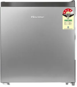 Hisense 45 L 4 Star Direct-Cool Single Door Mini Refrigerator (RR46D4SSN, Silver, 2023 Model)