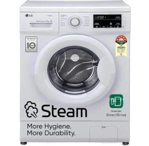 LG 7 Kg 5 Star Inverter Touch Panel Fully-Automatic Front Load Washing Machine with In-Built Heater (FHM1207SDW)